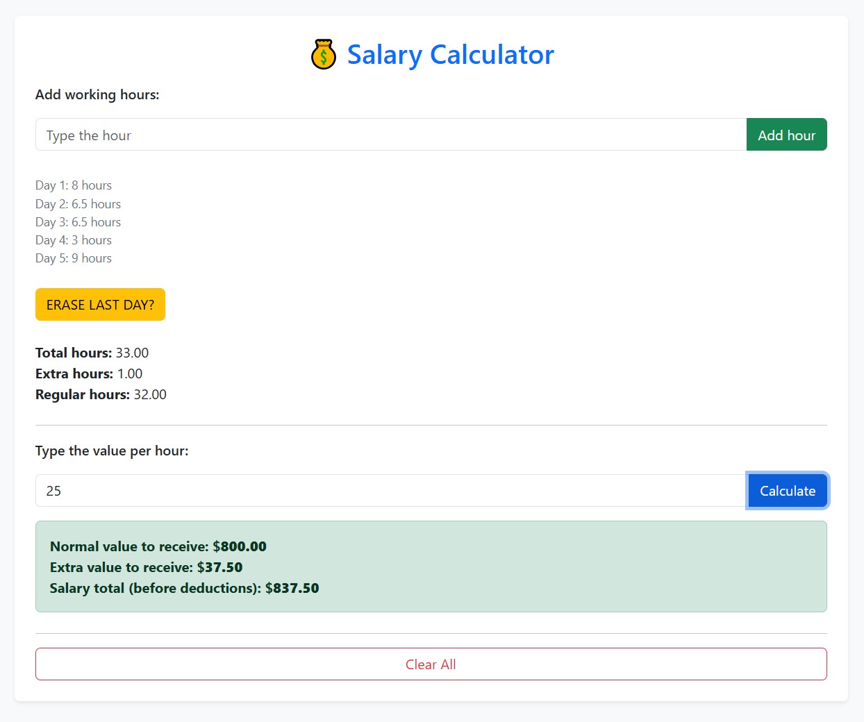 Salary Calculator